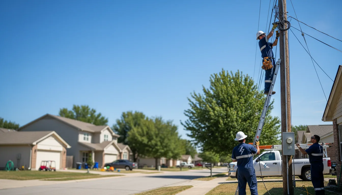 Residential electrician providing installation services in Haileyville, OK